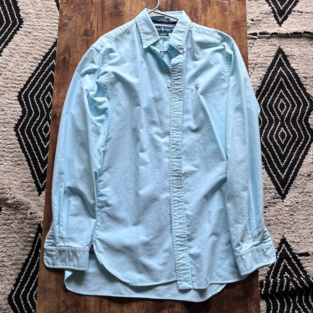Ralph Lauren baby blue oxford shirt medium